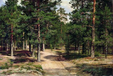Landscapes Painting - the sestroretsk bor 1896 classical landscape Ivan Ivanovich trees